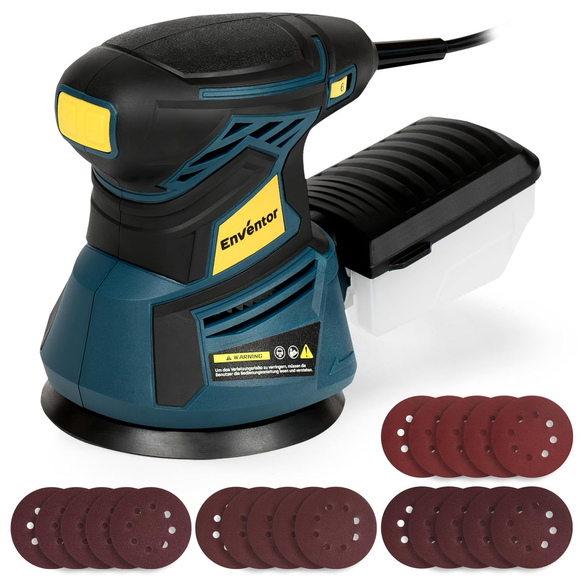 Orbital Sander with 6 Speeds, Dust Collection, 5 in, 3A Corded H6794