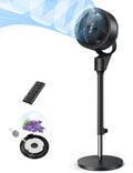 80° Oscillating Standing Fan, 20dB Quiet, 3 Speeds, Remote, Adjustable Height G2894