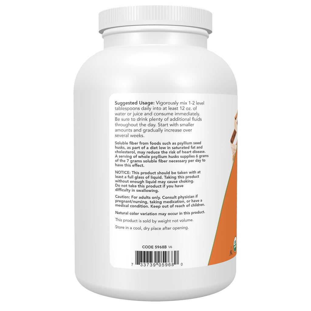 Organic Whole Psyllium Husks 12 oz K5832