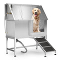 50" Stainless Steel Pet Bathing Tub with Sloped Ramp I354