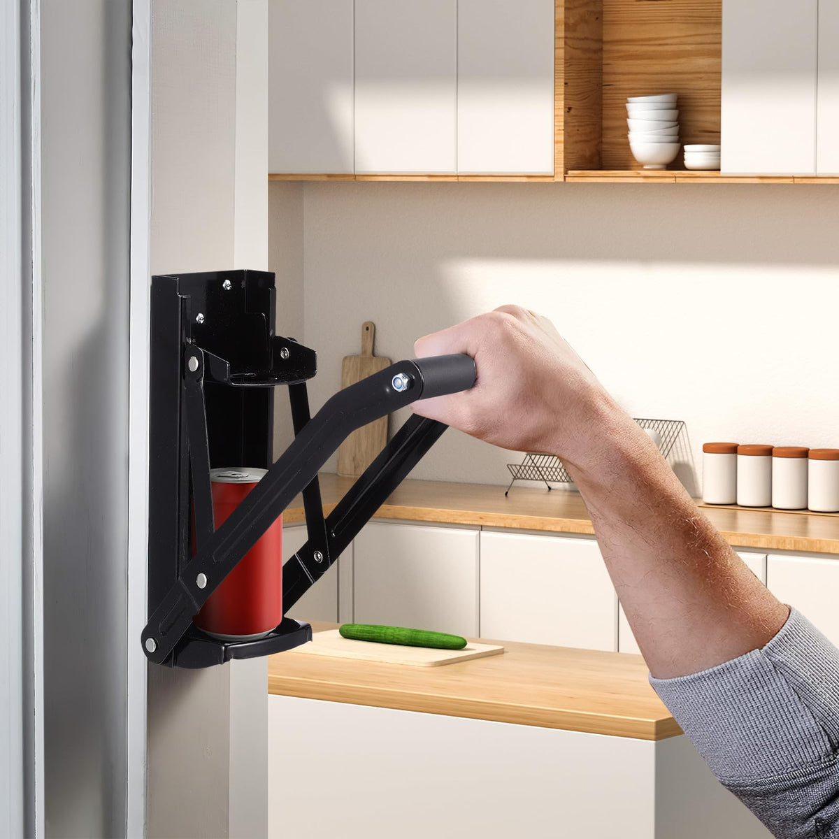 Wall Mounted Stainless Steel Can Crusher with Bottle Opener G3892