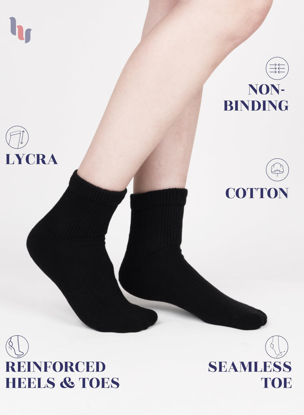 Cotton Ankle Socks 3-6 Pairs D47208