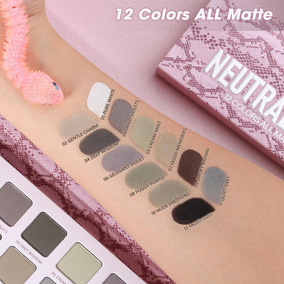 Matte Cool-Toned Eyeshadow Palette D32686