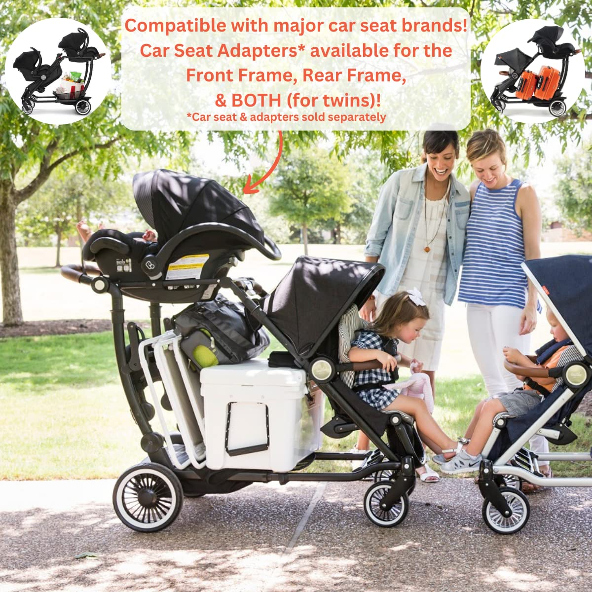 Black Double Stroller G3897