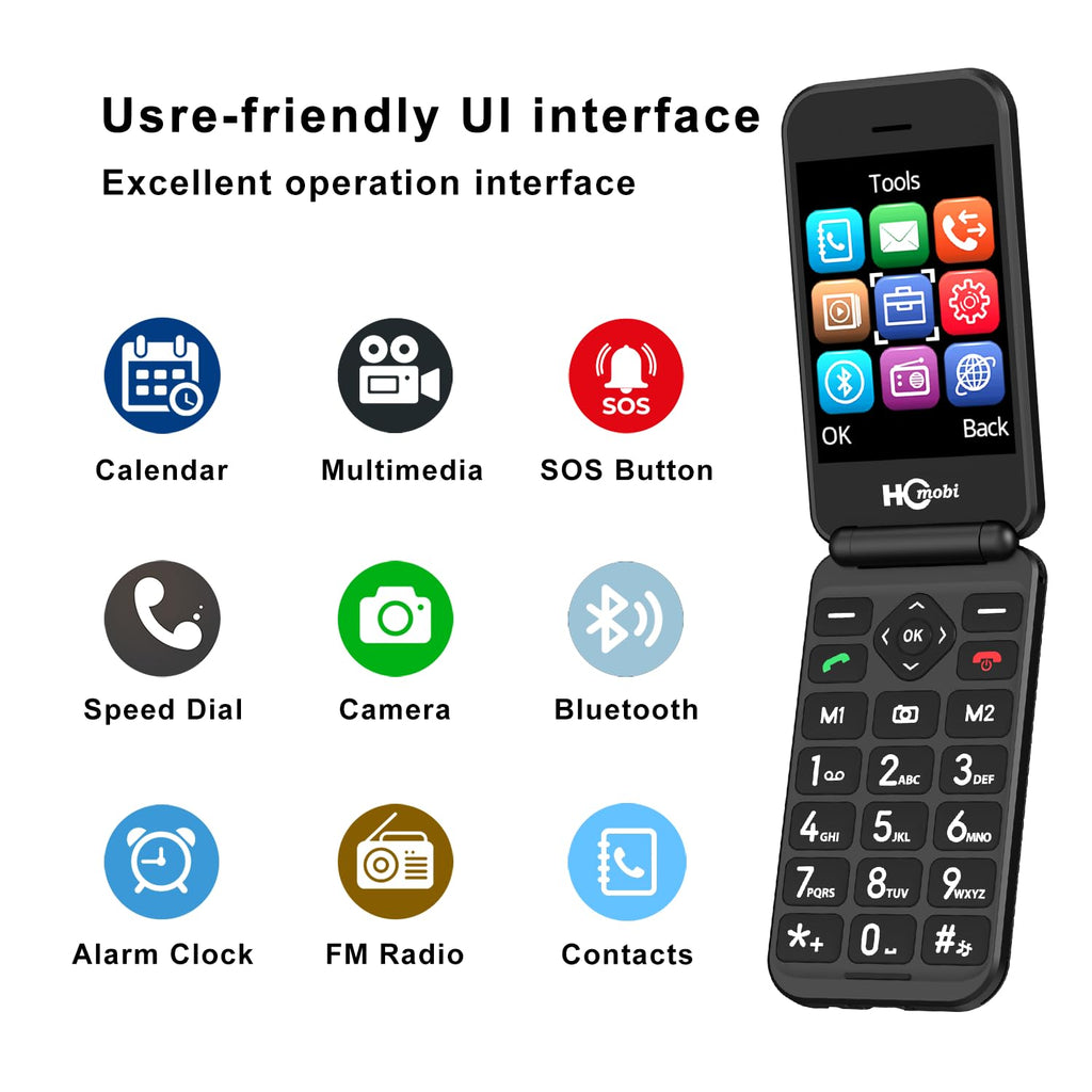 4G Unlocked Flip Phone Dual Screen D612