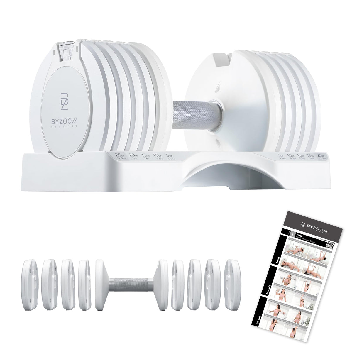 Adjustable Dumbbell 5-in-1 White K644