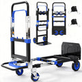 3-in-1 Folding Heavy Duty Hand Truck Dolly Cart Trolley with Wheels (Blue) Z7035