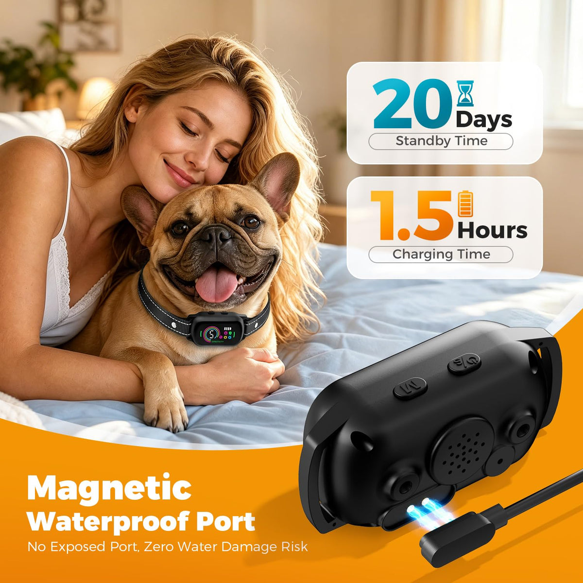 2 Pack Bark Collar with 5 Modes S6927