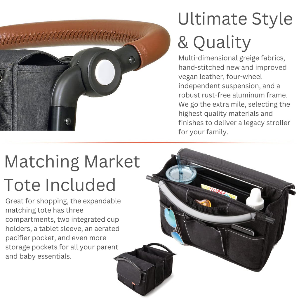 Black Double Stroller G3897
