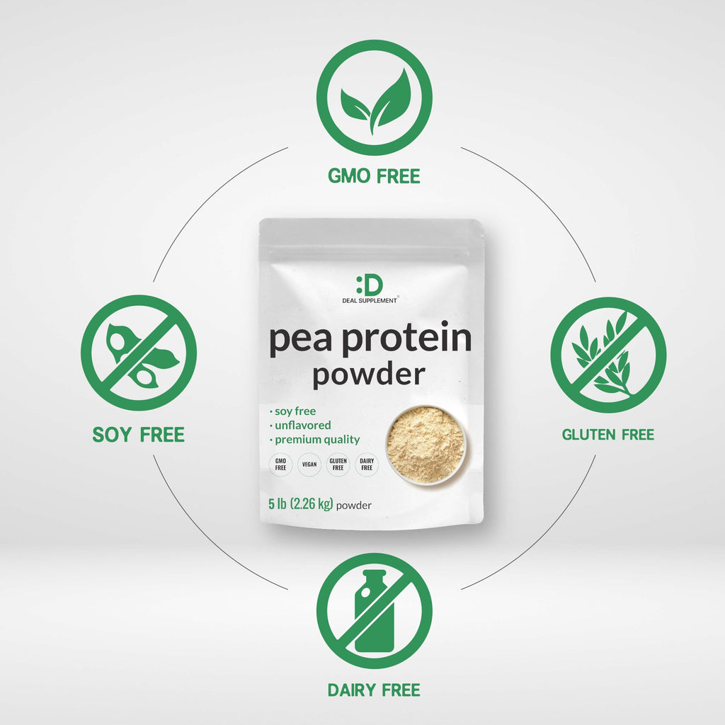Unflavored Pea Protein Powder 5lbs Isolate Vegan Soy Free U1657