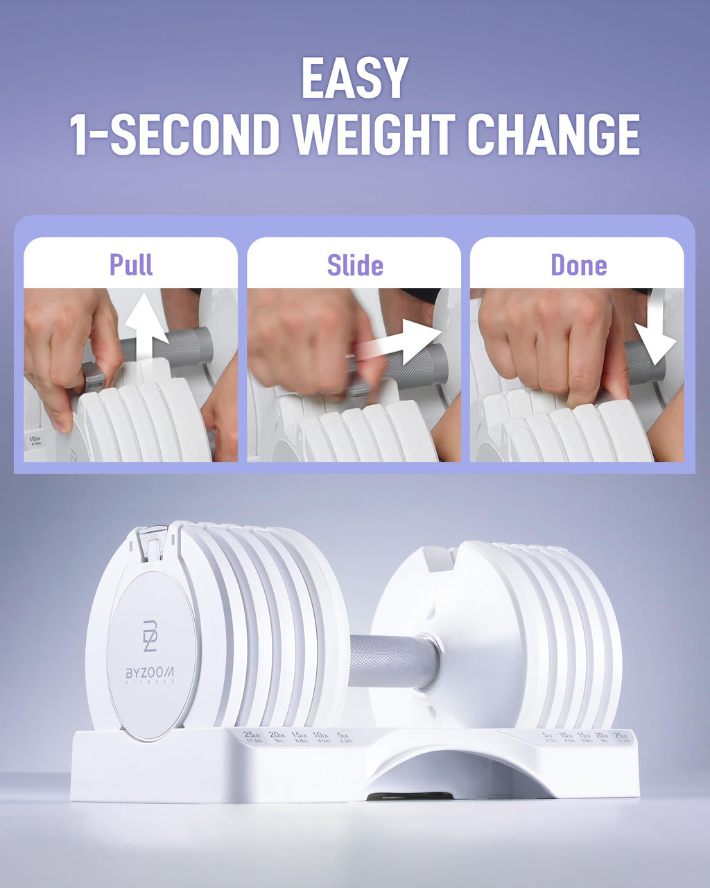 Adjustable Dumbbell 5-in-1 White K644