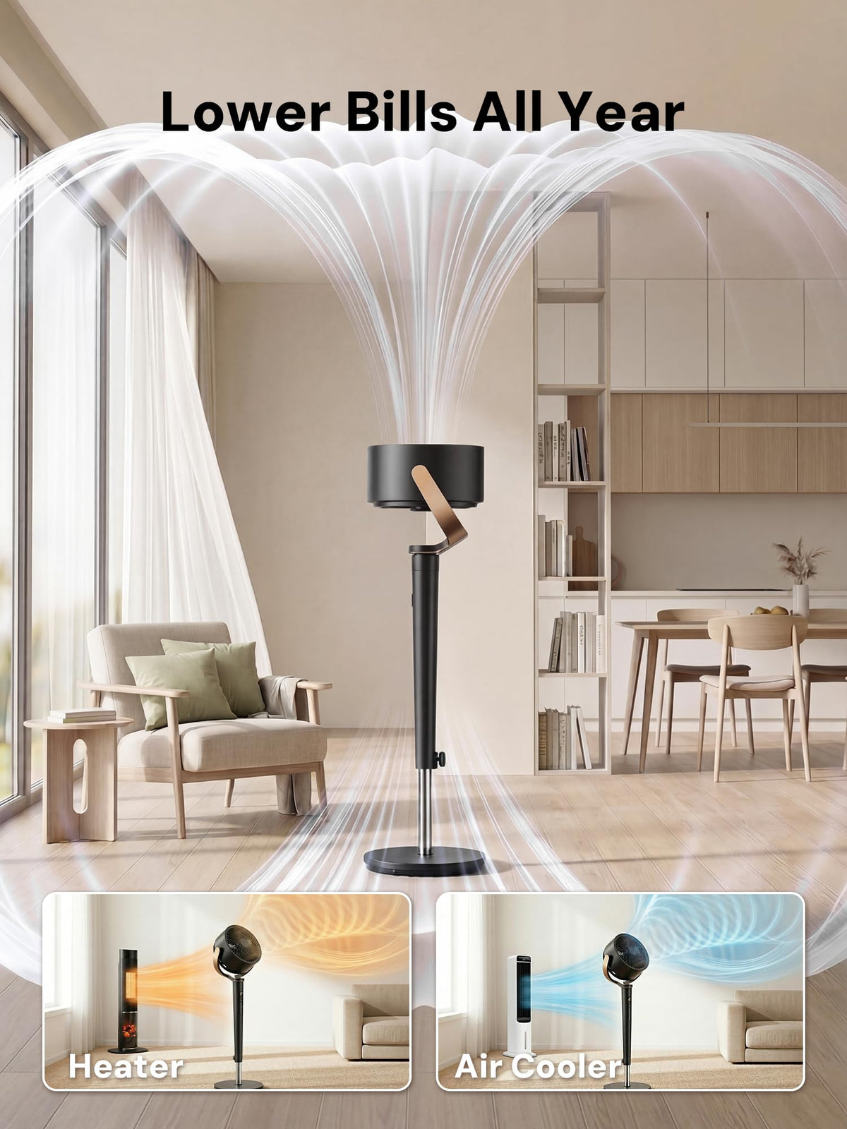 Smart 3D Oscillating Pedestal Fan with Remote X603234