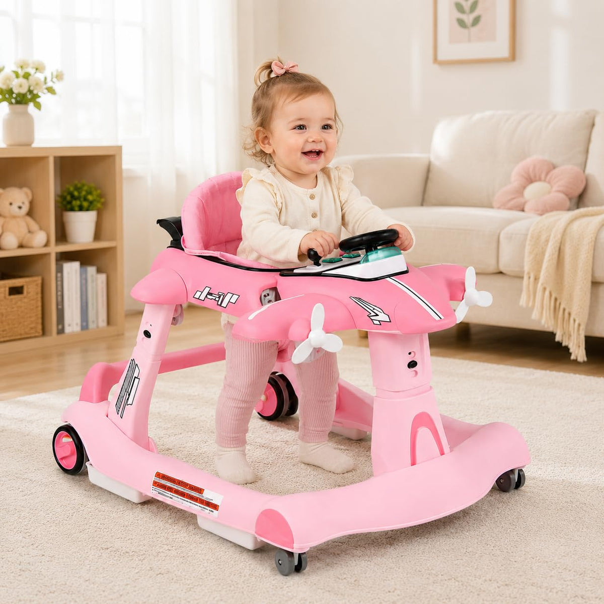 6 in 1 Foldable Baby Walker with Wheels A4395