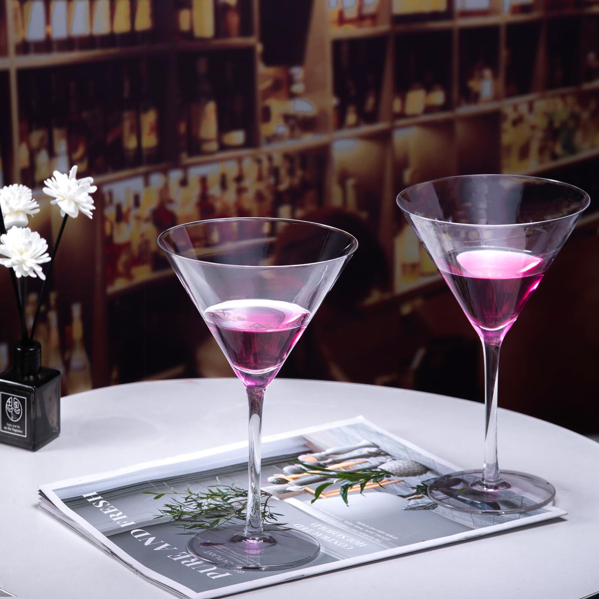 Martini Glasses Set of 4 Hand Blown 9.5oz V137