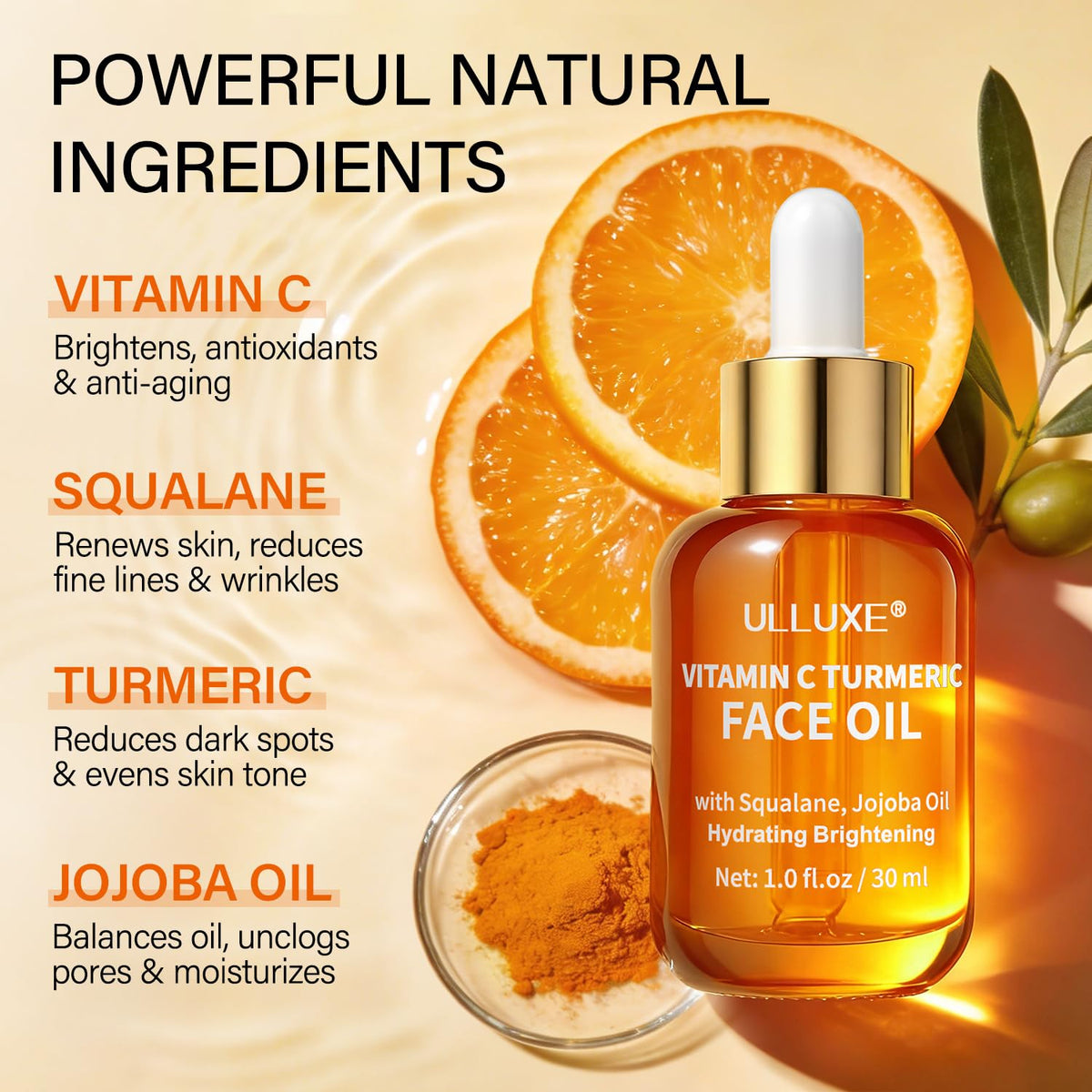 Vitamin C Turmeric Jojoba Squalane Face Oil 1 Fl Oz L43046