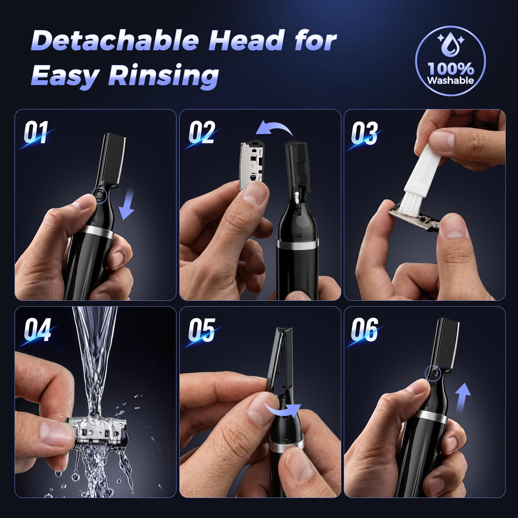 Electric Rechargeable Eyebrow Trimmer with Rinseable Blade N45456