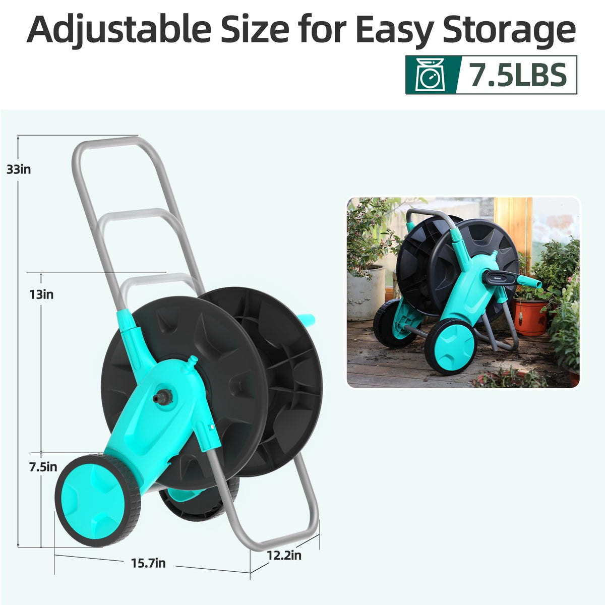 Garden Hose Reel Cart D297107