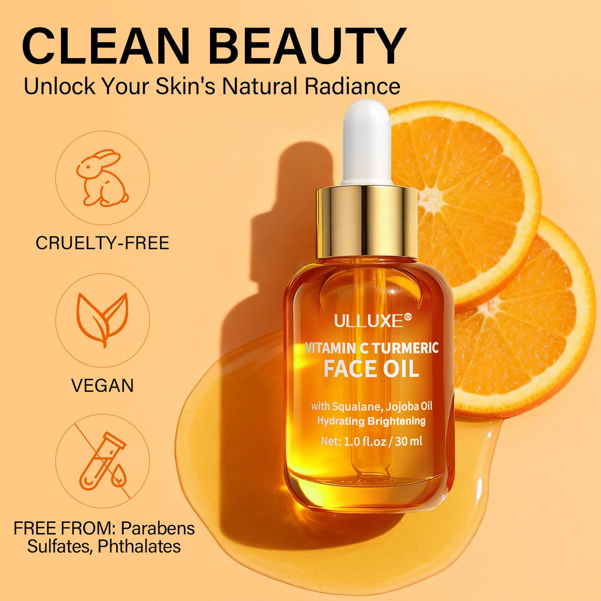 Vitamin C Turmeric Jojoba Squalane Face Oil 1 Fl Oz L43046