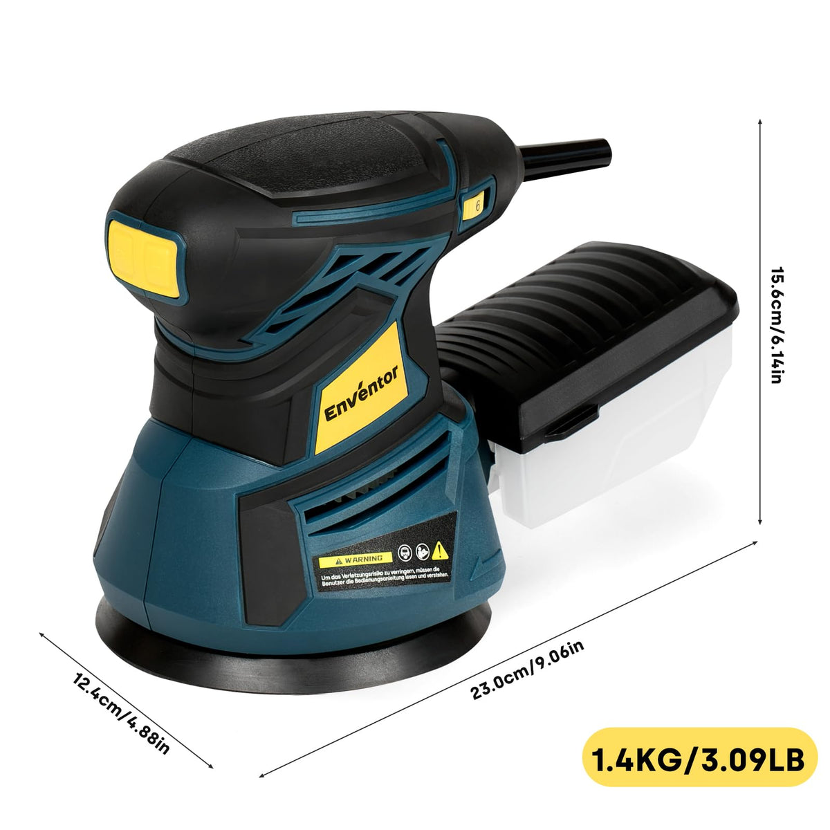 Orbital Sander with 6 Speeds, Dust Collection, 5 in, 3A Corded H6794