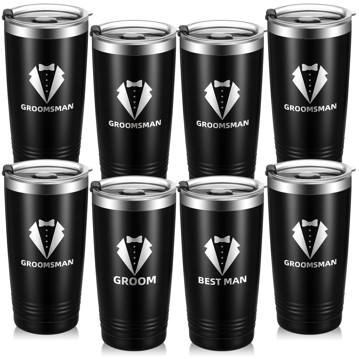 8 Pack 20 oz Tumbler with Lid W916