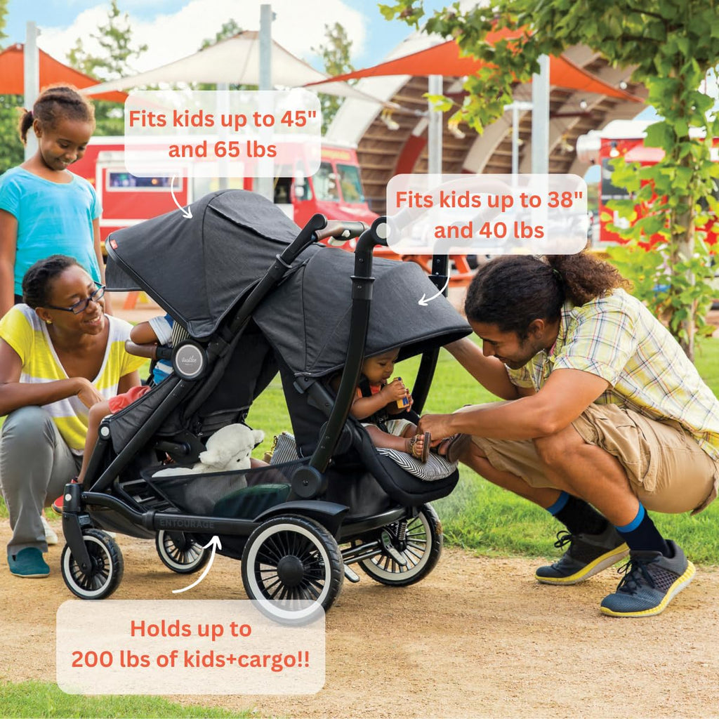 Black Double Stroller G3897