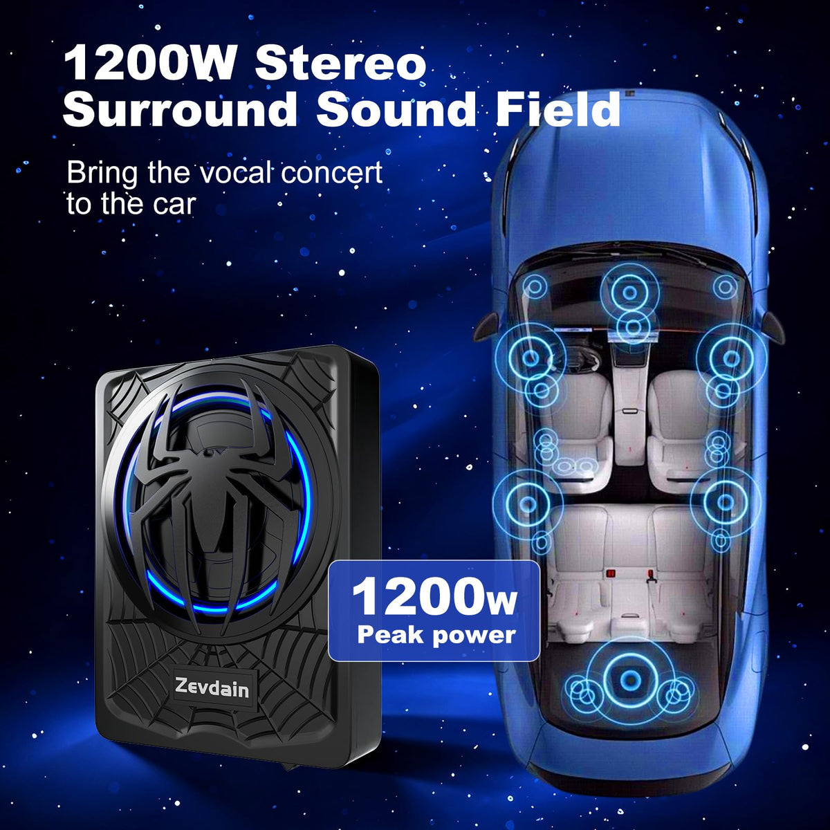 1200w Underseat Subwoofer with Amp N67110