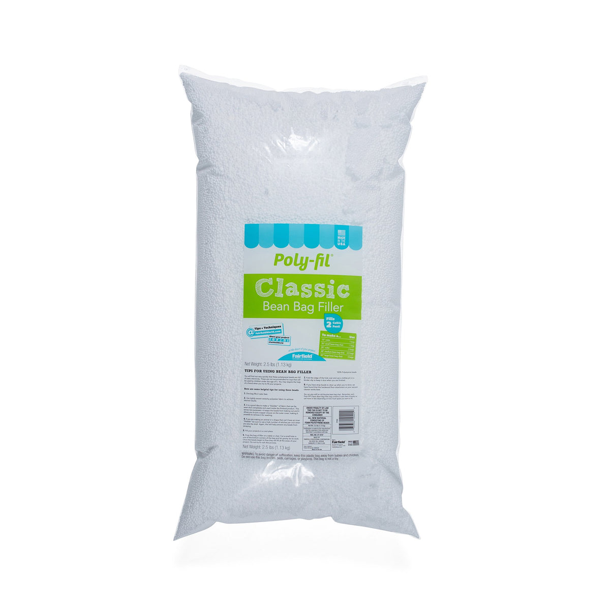 Poly-Fil Bean Bag Filler 2.5 Pound Refill Bag V73408