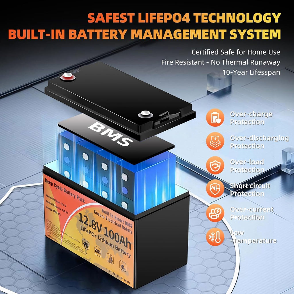 12V 100Ah LiFePO4 Deep Cycle Battery F9395