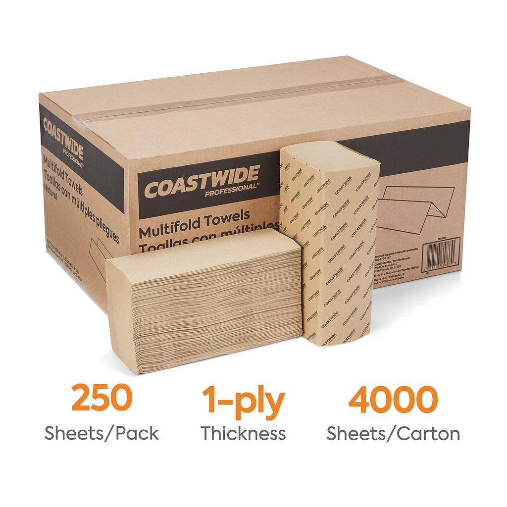 Multifold Paper Towels, 1-ply, 250 Sheets/Pack, 16 Packs/Carton C817761