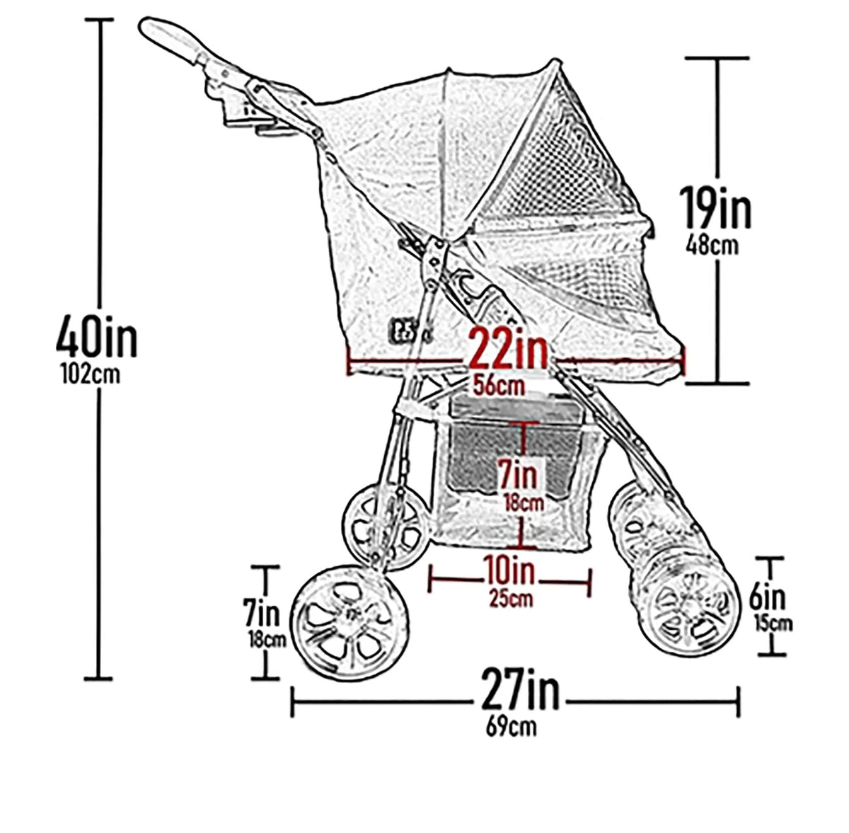 Titanium Grey Pet Stroller L504396