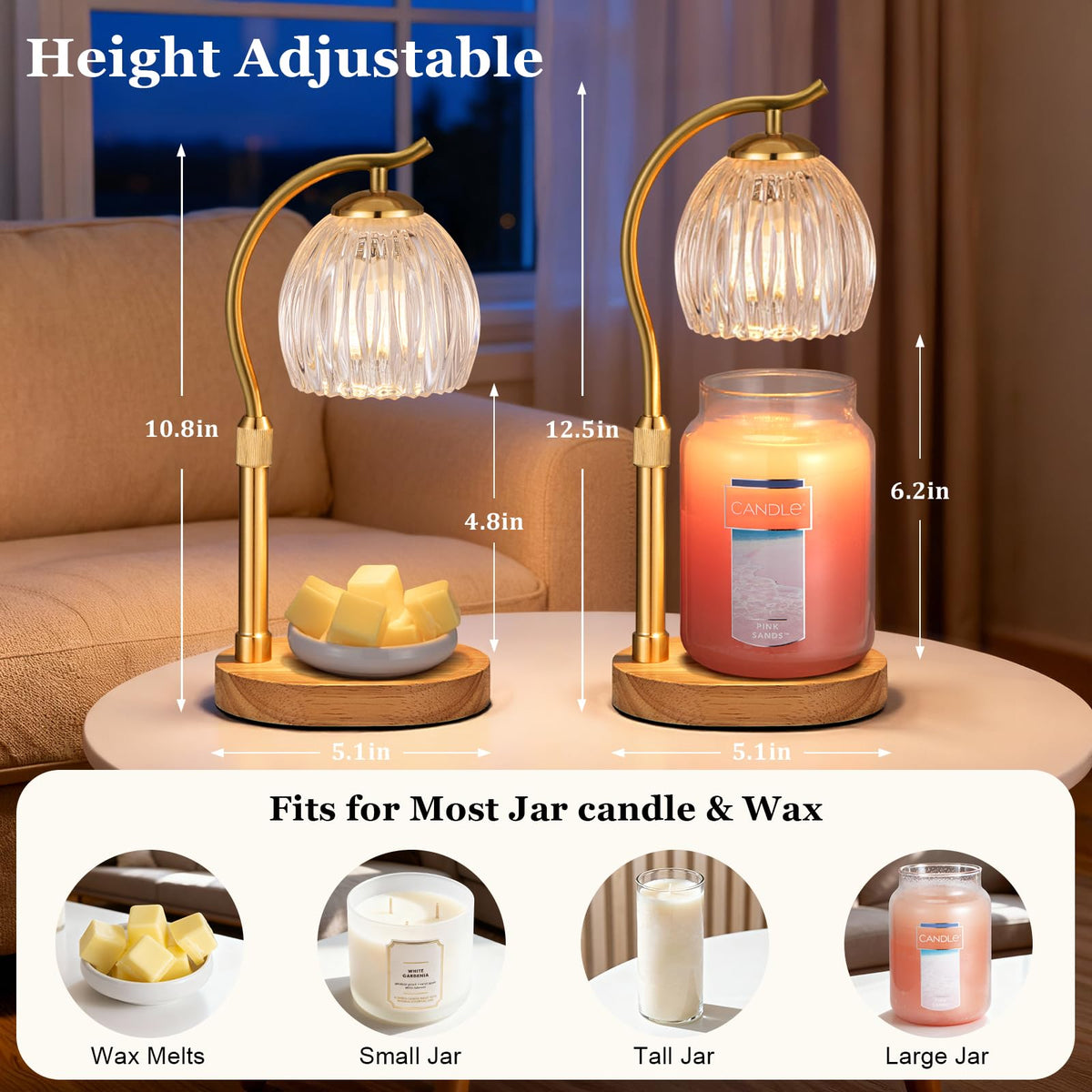 Candle Warmer Lamp with 2 Bulbs U783