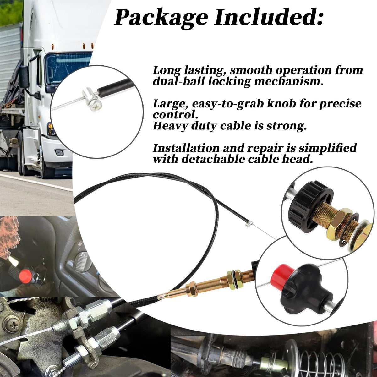 10FT Adjustable Locking Control Cable Z1286