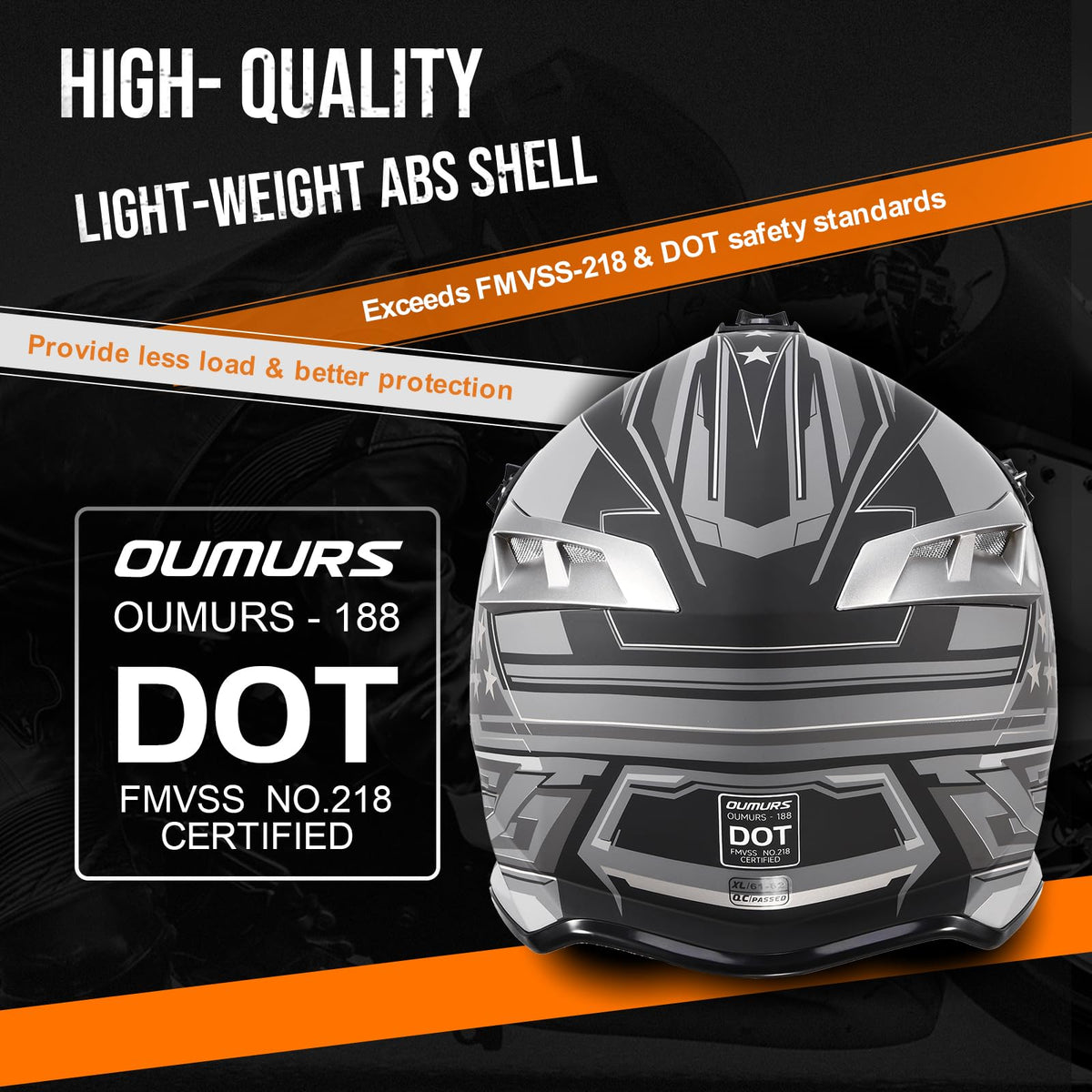 DOT Approved Full Face Motocross Helmet T435