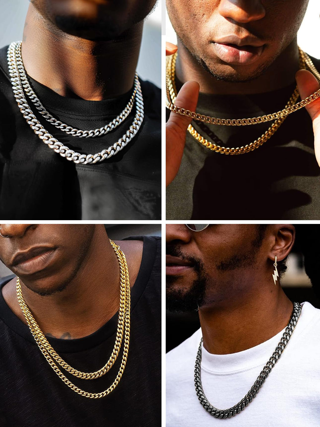 Stainless Steel Cuban Link Chain Necklace I823836