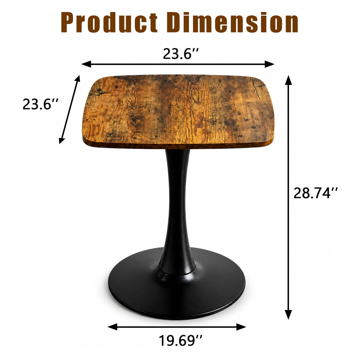 24" Square Dining Table for 2 W2116