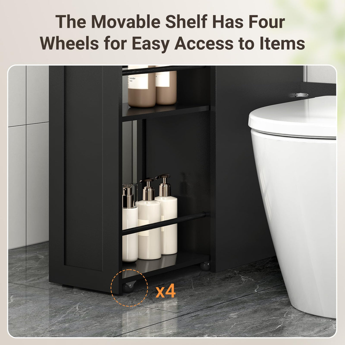 Over The Toilet Storage Cabinet with Acrylic Doors M778252