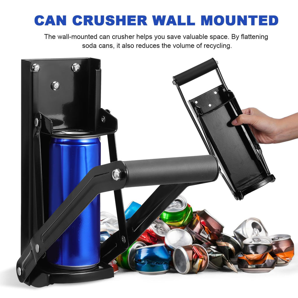 Wall Mounted Stainless Steel Can Crusher with Bottle Opener G3892