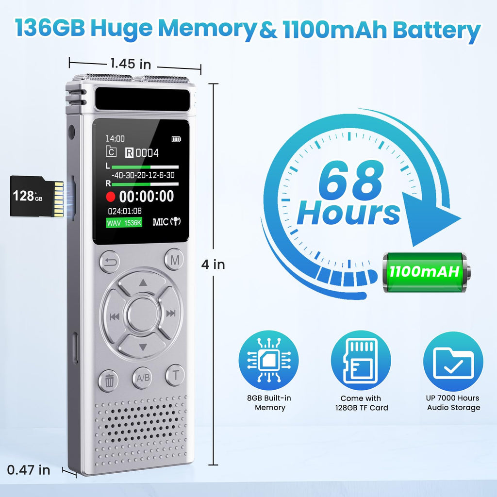 Digital Voice Recorder with Playback X710513