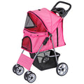 Foldable Pet Stroller with Waterproof Cover, Pink H781633