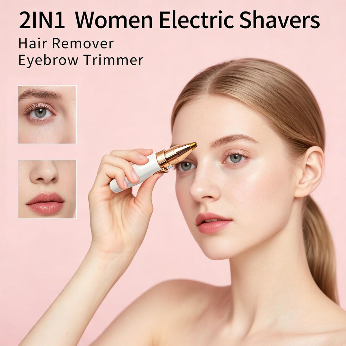 2 in 1 Electric Facial Hair Removal with LED Light N691