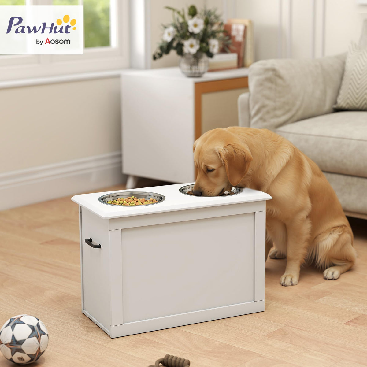 Raised Pet Feeding Storage Station W99858