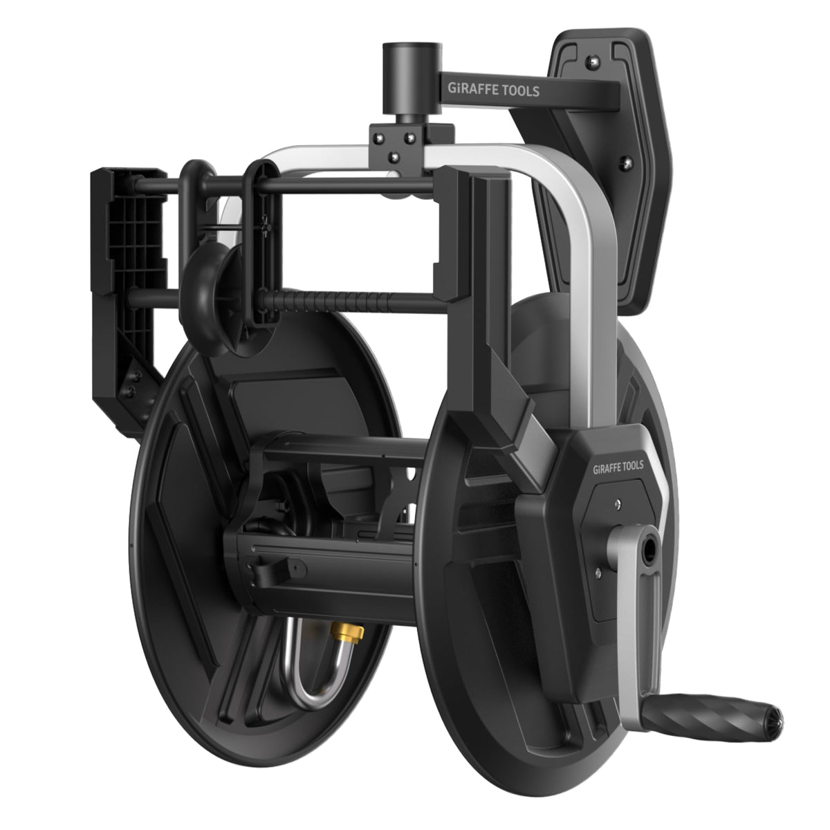 Garden Hose Reel Wall Mount, 125FT 5/8" Hose Capacity, Heavy Duty with Crank G8433