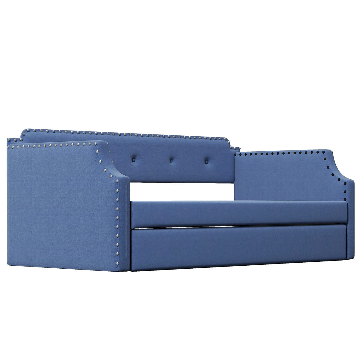 Upholstered Linen Daybed with Trundle T68465
