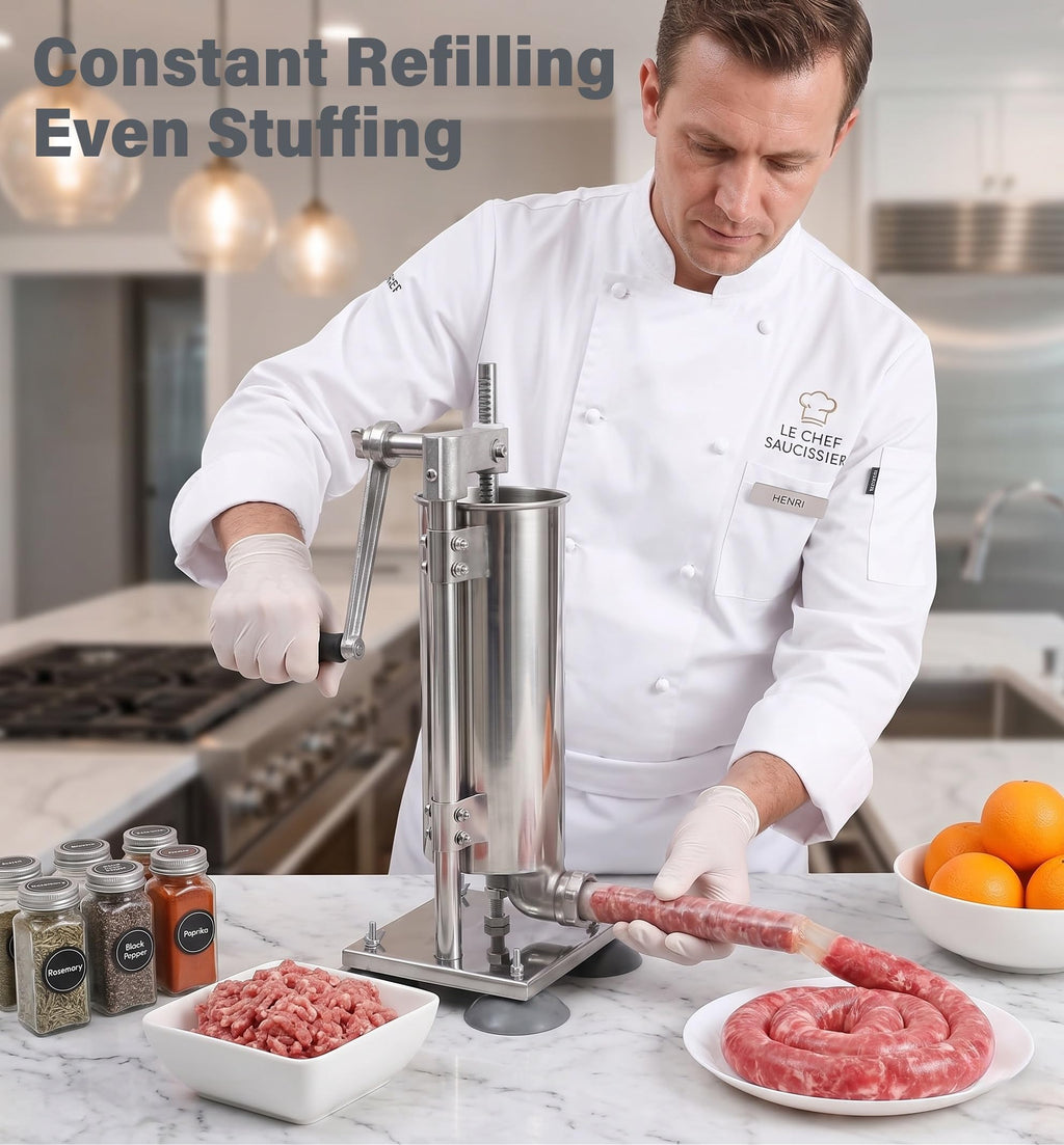 3L Manual Sausage Stuffer Machine 304 Stainless Steel Z765