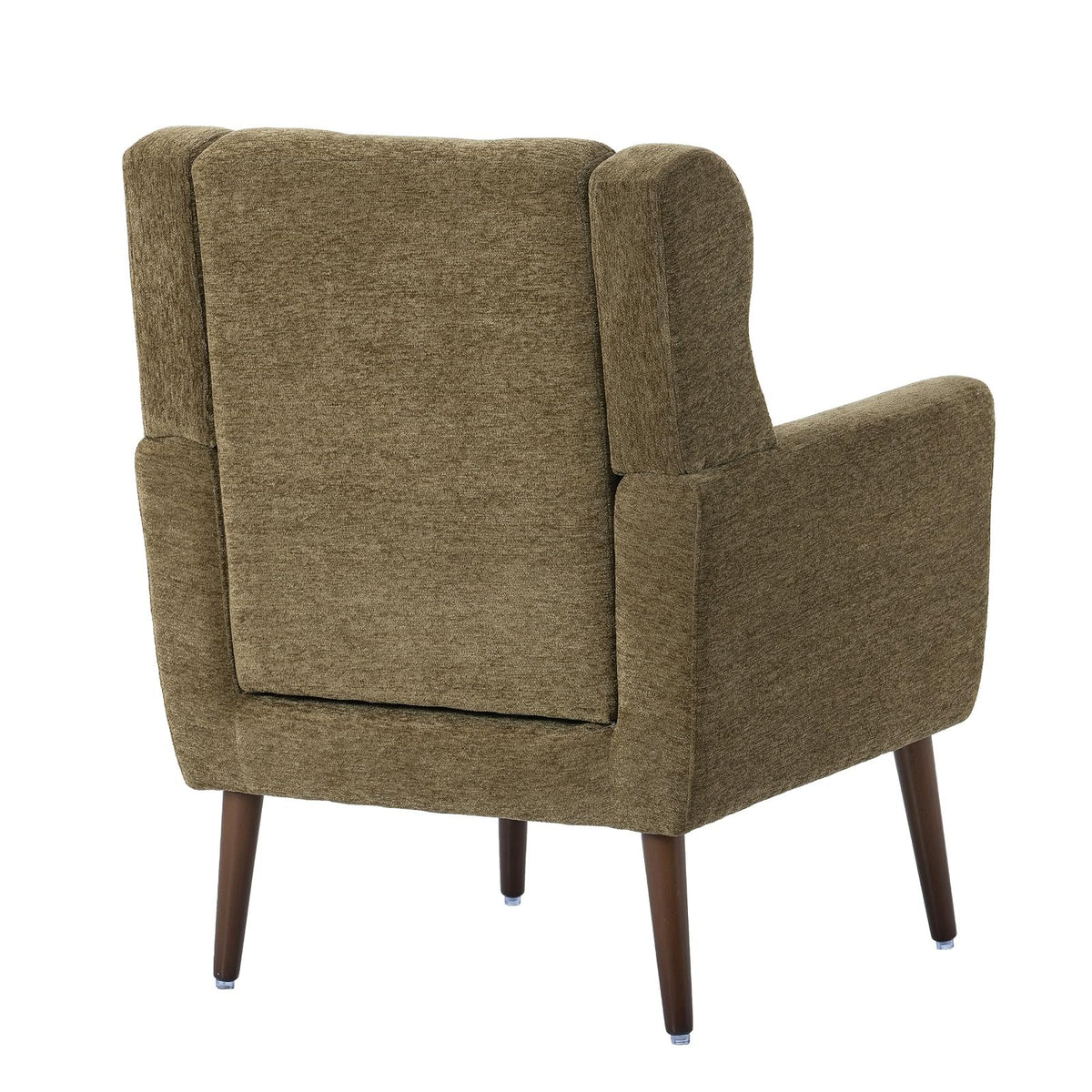 Olive Green Chenille Upholstered Accent Chairs Set of 2 Q5897