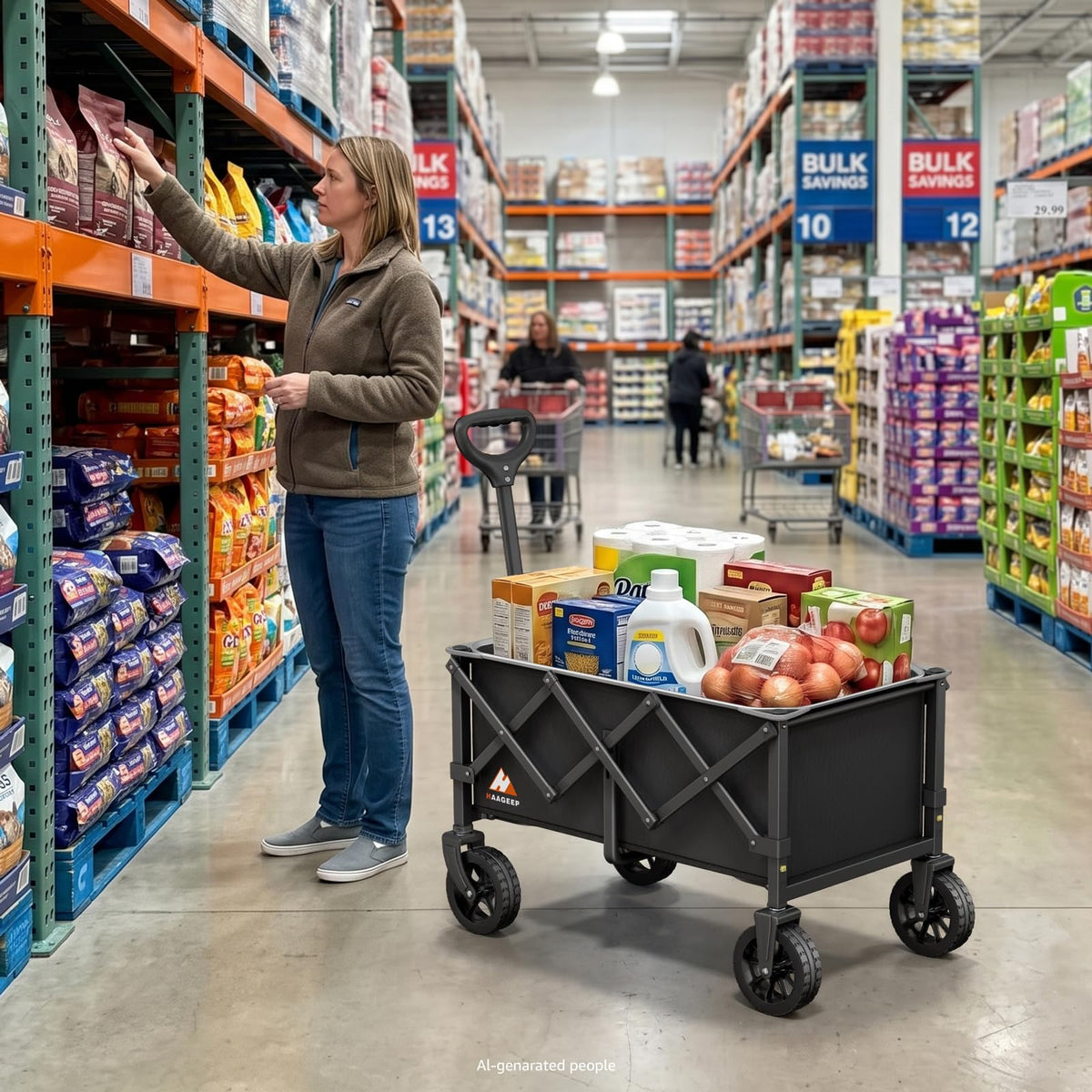 Collapsible Wagon Cart with Wheels I9334