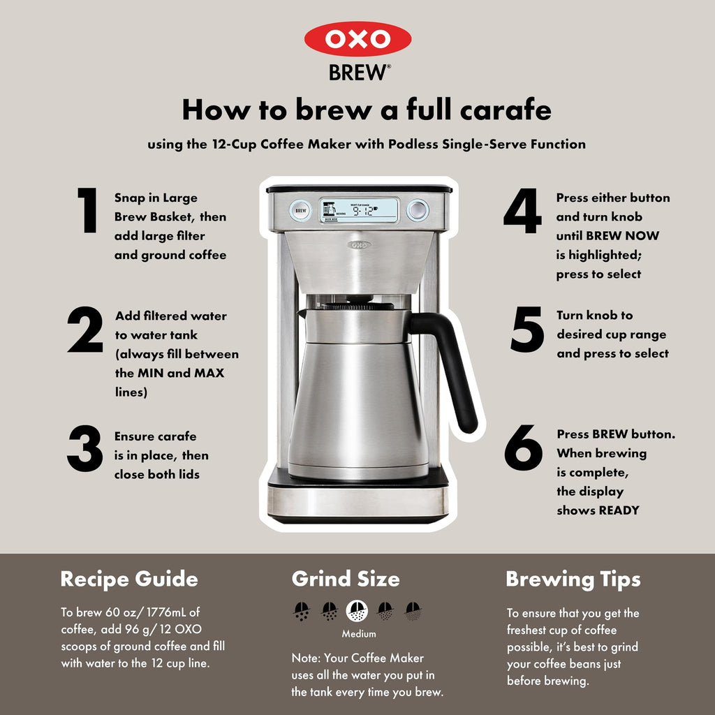 12-Cup Coffee Maker with Single-Serve Function U656069