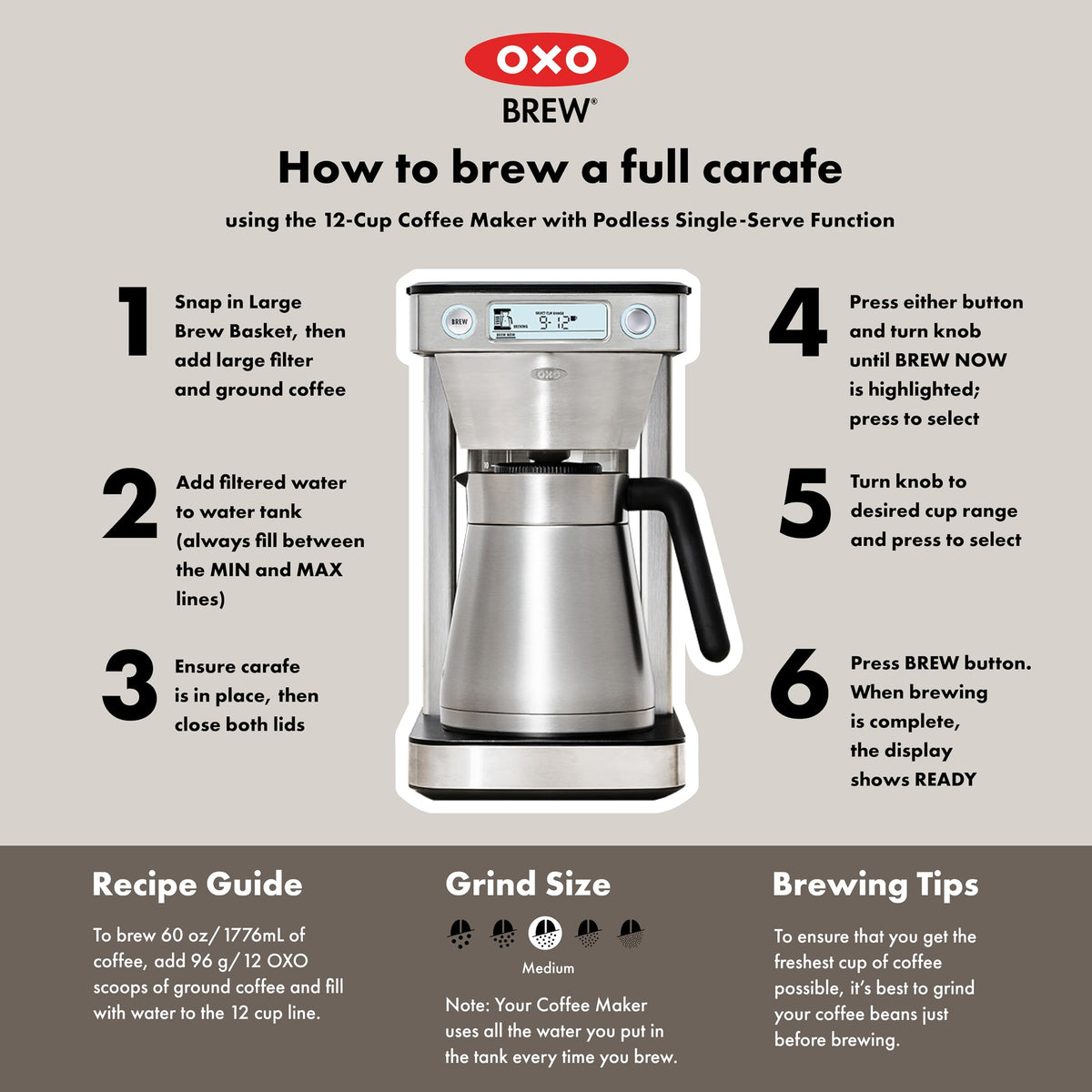 12-Cup Coffee Maker with Single-Serve Function U656069