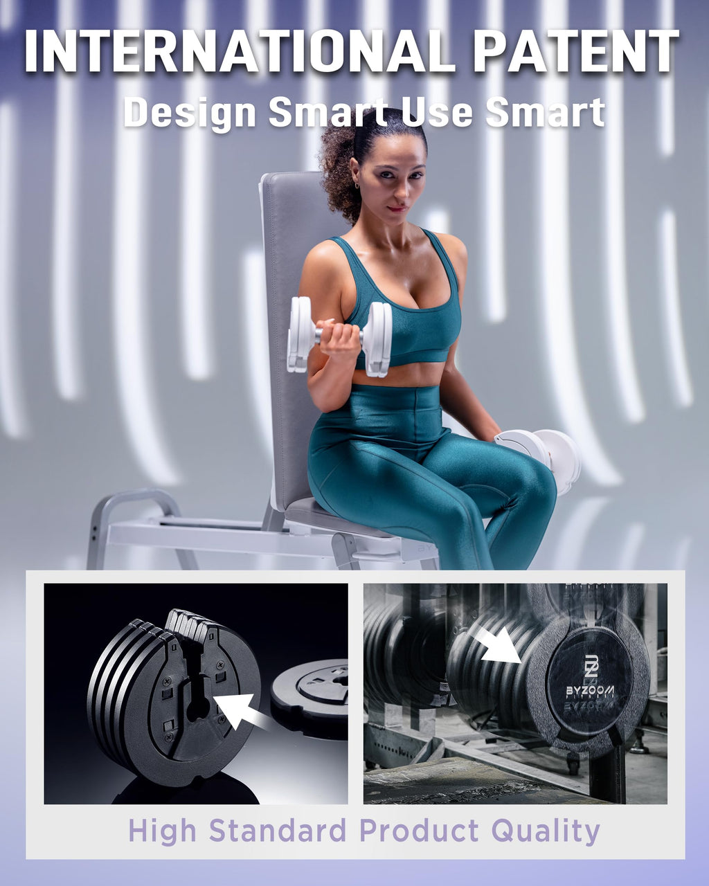 Adjustable Dumbbell 5-in-1 White K644