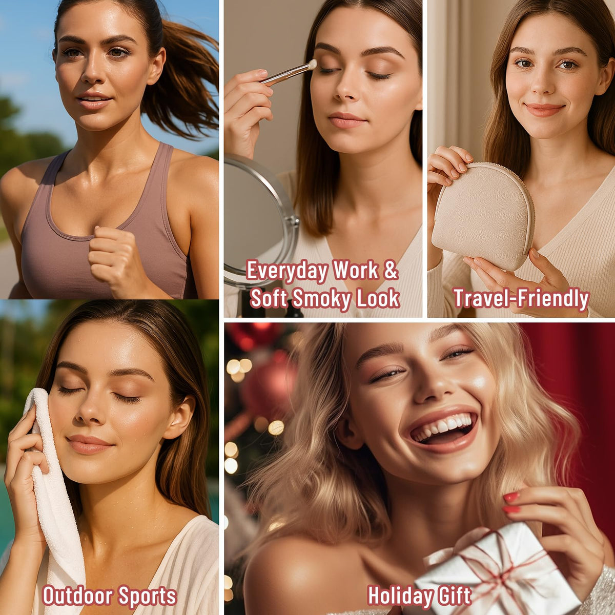 Neutral Nude Matte & Shimmer 6 Colors Mini Eyeshadow Palette T693624